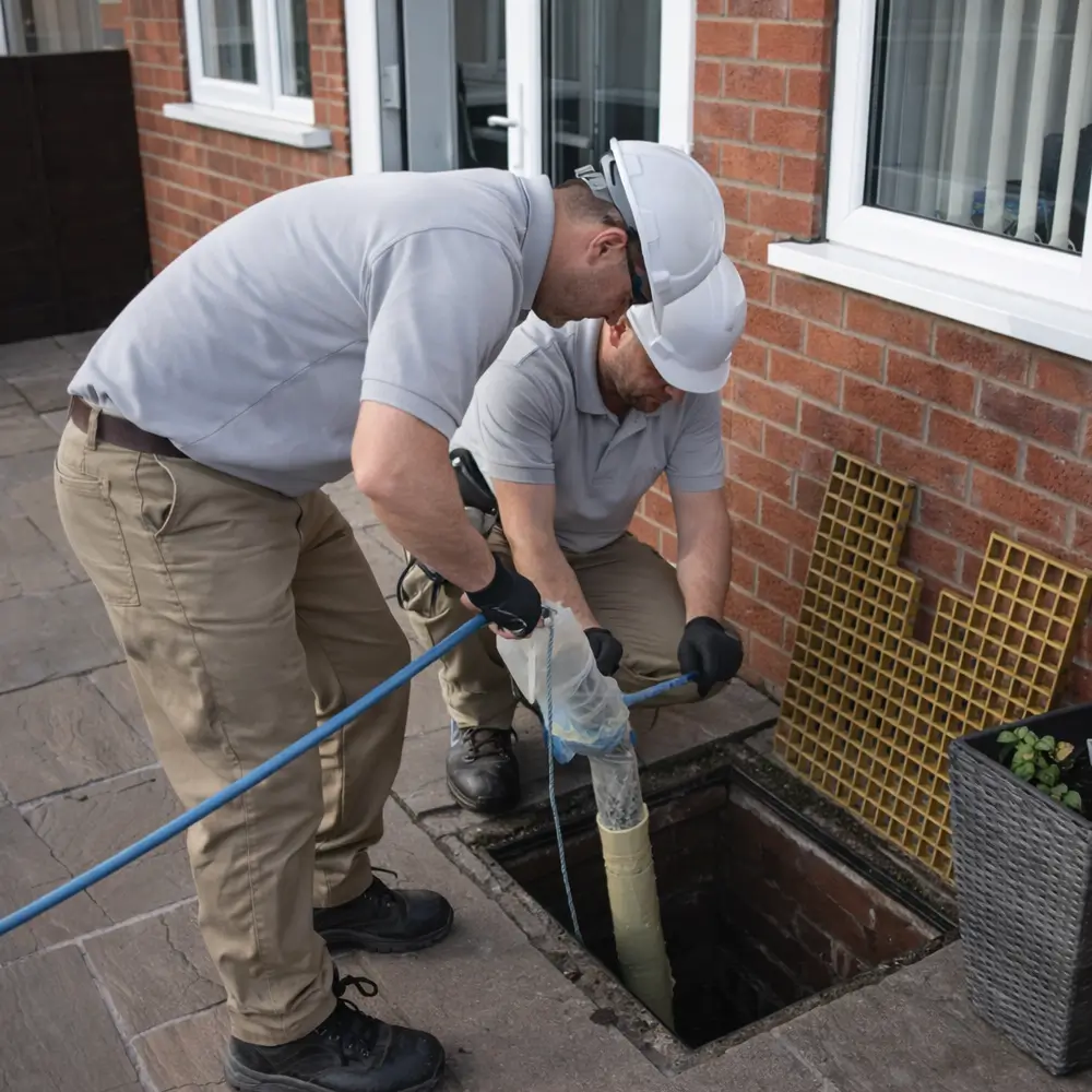 Blocked drain repair service in Baldock
